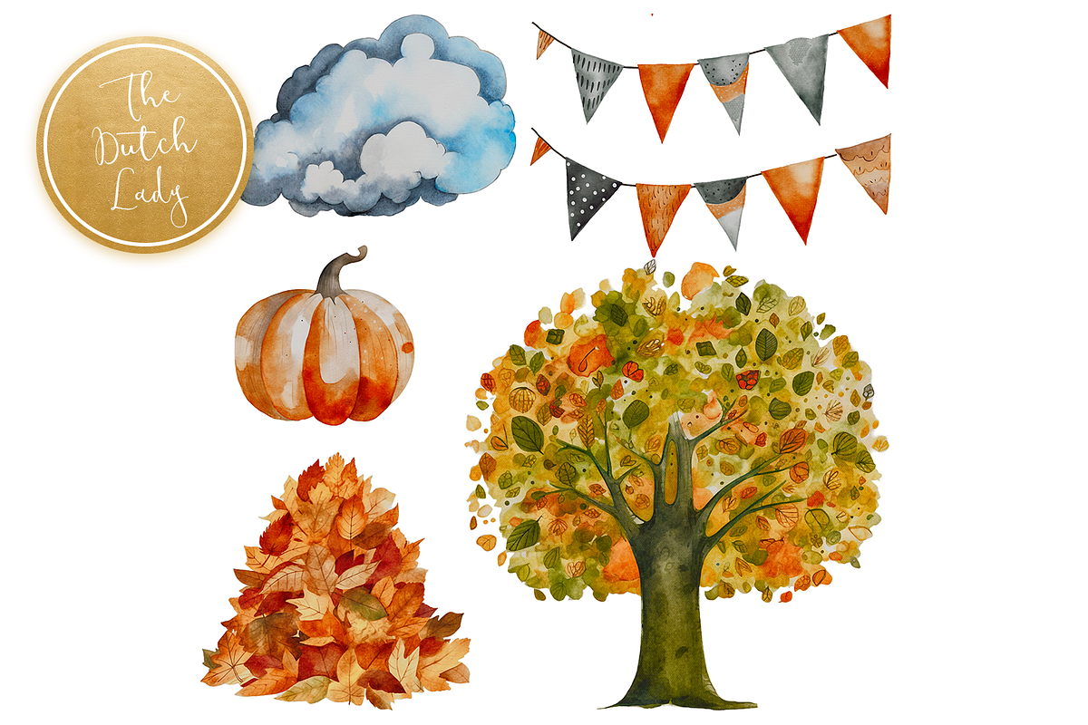 Autumn Animals Clipart Set, an Animal Illustration by The Dutch Lady Designs (Photo 6 of 7)