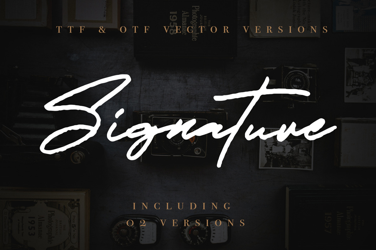 JV Signature SVG - Opentype SVG preview 8