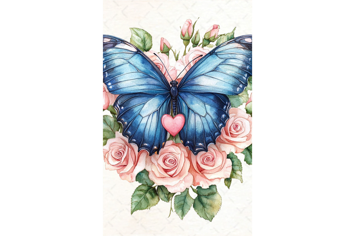 Butterfly Roses Clipart, an Illustration by DreamCafeArt (Photo 6 of 6)