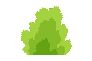 Bush icon. Cartoon forest or park, an Object Illustration by the8monkey