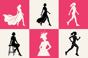 Haute Couture Runway Silhouette Set