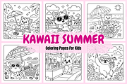 Kawaii Summer Coloring Book Vol-02, a Seasonal Illustration by Coco Bloom (Thumbnail 1 of 3)