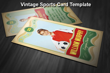 Textured Sports Card Template (PSD) preview 3