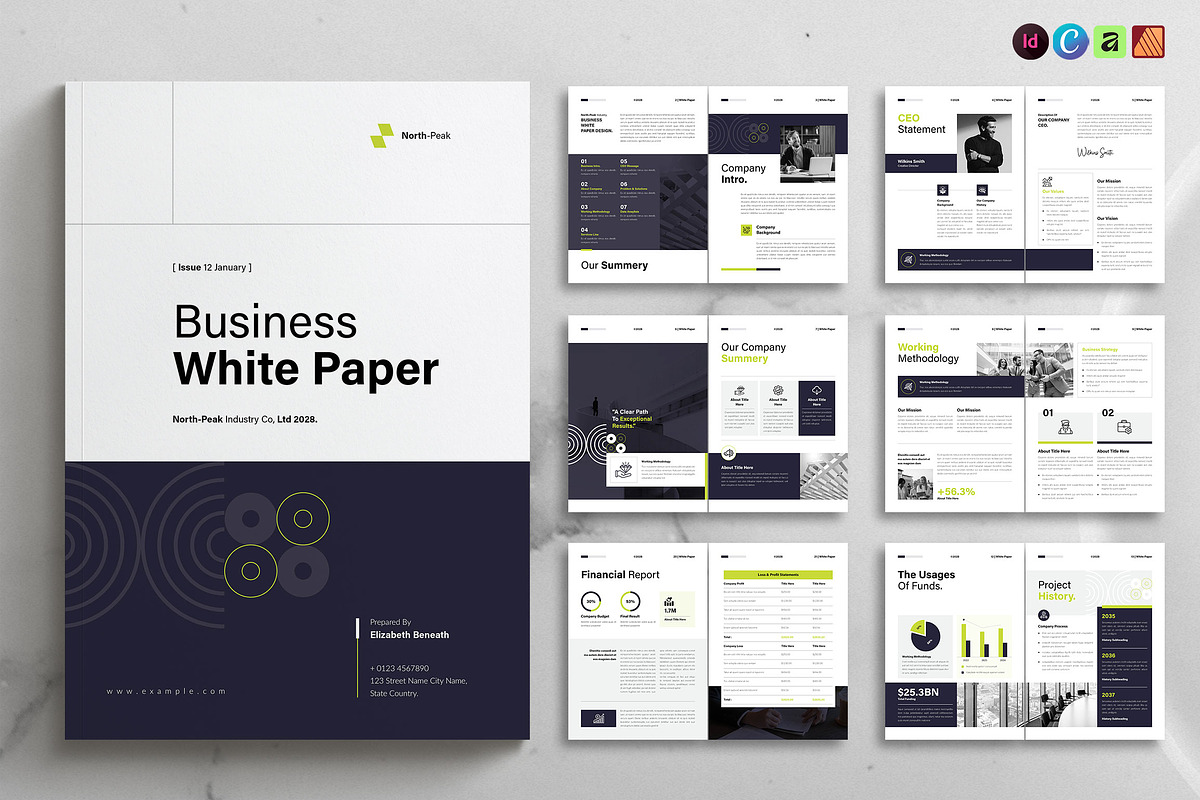 White Paper Template, a Brochure Template by NorthPeak (Photo 1 of 13)