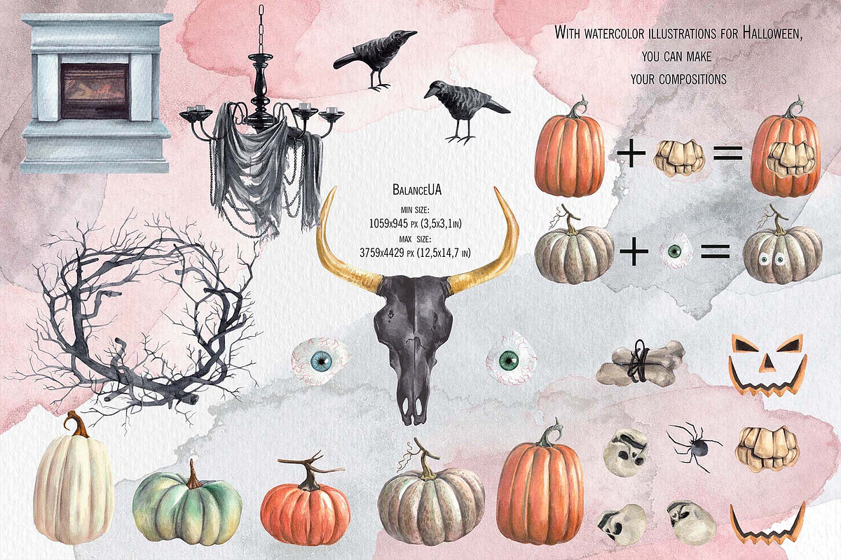 Real Halloween, Watercolor&LineArt, a Decorative Illustration by BalanceUA (Photo 2 of 18)