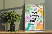 Dino illustration Patterns Posters, an Animal Illustration by OxanaTally (Thumbnail 10 of 14)