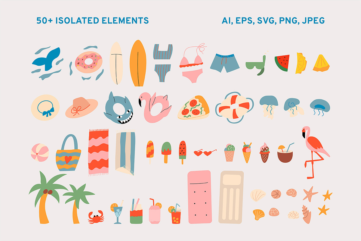 Summer Party | Cliparts, Posters, a Food Illustration by Felizabeth Design (Photo 4 of 12)