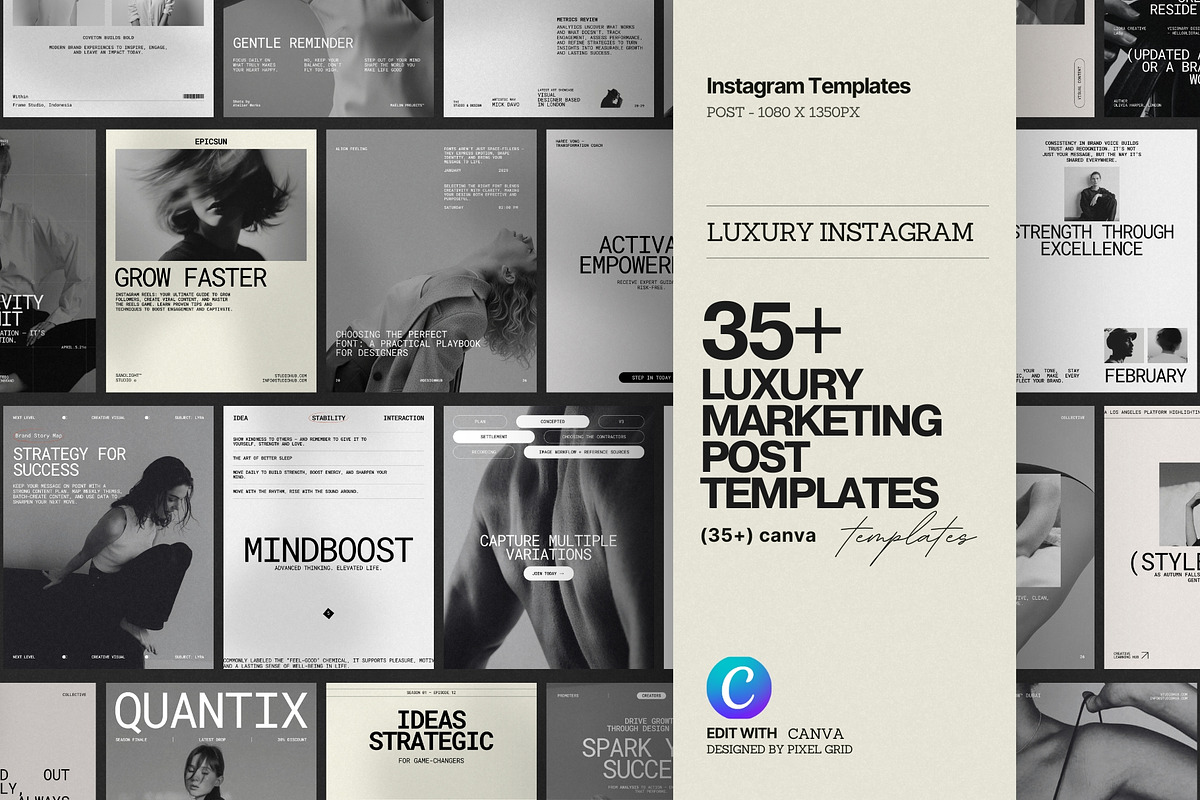 Instagram Marketing Post Kit for Canva