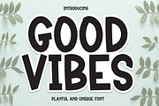 Good Vibes | Script Font, a Script Font by Scratchones (Thumbnail 1 of 8)