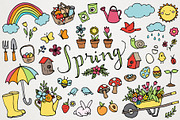 Spring Clipart Illustrations, an Object Graphic by Lemonade Pixel