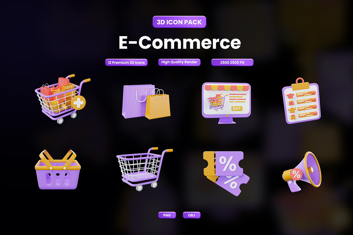 E-Commerce 3D Icon Pack, an Object Graphic by Artnivora.Std (Photo 1 of 4)