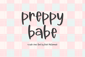 Preppy Babe Handwriting Font, a Handwritten Font by Beck McCormick