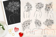 Abstract Women. Flowers. Hearts., a Texture Illustration by Diana Kovach (Thumbnail 2 of 11)