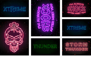 Electric Photoshop Text Effects