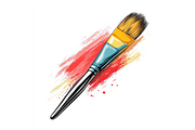 Prompt Summer Brushstroke Clipart, a Decorative Illustration by Creative design (Thumbnail 3 of 7)