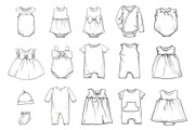 Sketch of clothes for newborns(girl), an Illustration by Sweet_print (Thumbnail 3 of 3)