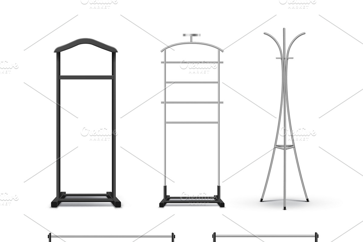 Set of clothes racks, an Object Illustration by Microvector