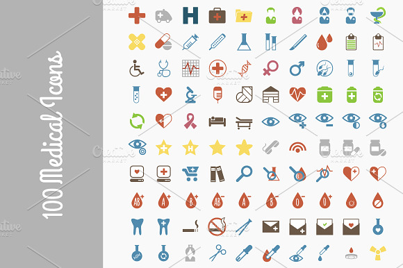 100 Medical Icons