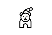 Minimalist Bear Christmas Logo, a Branding & Logo Template by Vectorium Studio (Thumbnail 1 of 2)