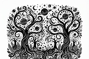 50 Mystical Galaxy Forest Silhouette, a Technology Illustration by Amazin_art (Thumbnail 34 of 34)