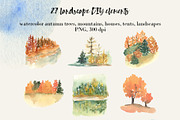 Fall Camping Forest Landscape, a Seasonal Illustration by Catch the Dream Art (Thumbnail 2 of 13)