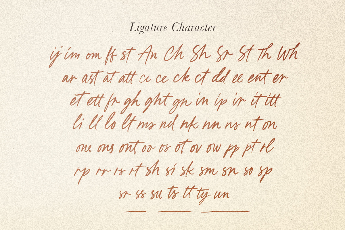 Written by Artist - Ligature Script, a Script Font by Sarid Ezra (Photo 9 of 11)