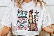 Outgrown Chaos Boho Travel Girl PNG, a Seasonal Illustration by Canvas Craft (Thumbnail 3 of 6)
