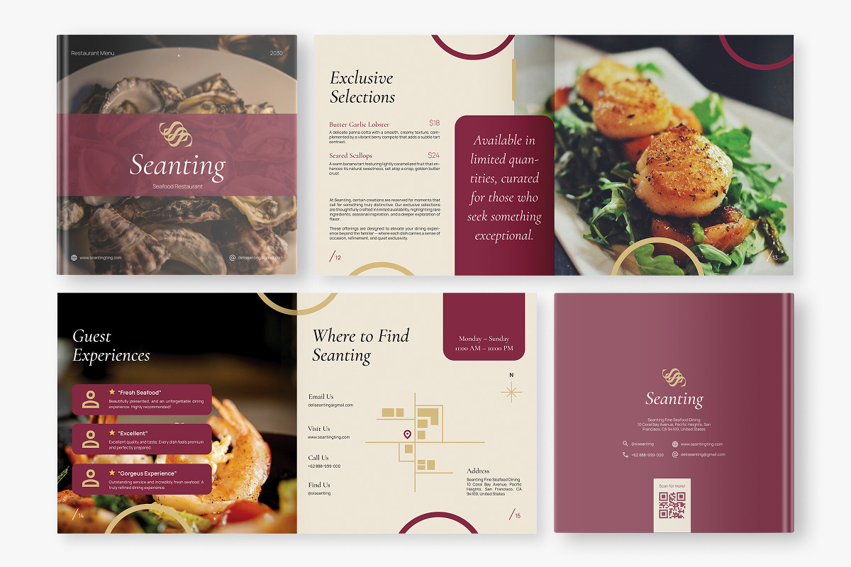 Square Restaurant Menu Brochure V2, a Brochure Template by productype1 (Photo 6 of 6)