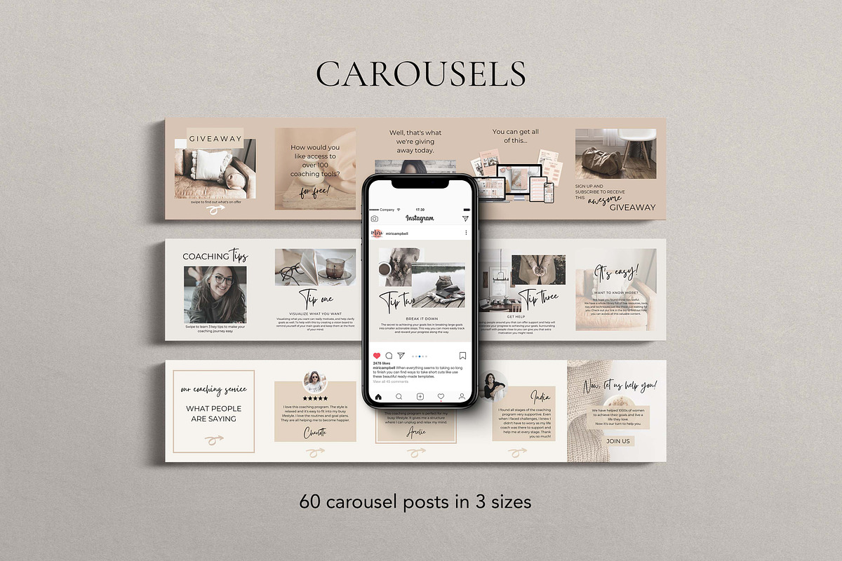 Life Coach Instagram Canva Templates, a Design Template by Miri Campbell (Photo 12 of 18)