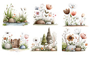 Watercolor Spring Scene Clipart, an Illustration by Designworld (Thumbnail 3 of 6)