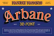 Arbane 3D, a Serif Font by Craft Supply Co. (Thumbnail 1 of 8)