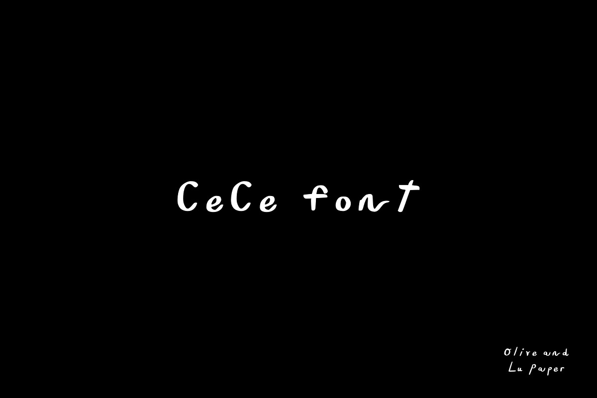 Handwritten CeCe Font, a Handwritten Font by Olive & Lu Paper (Photo 1 of 2)