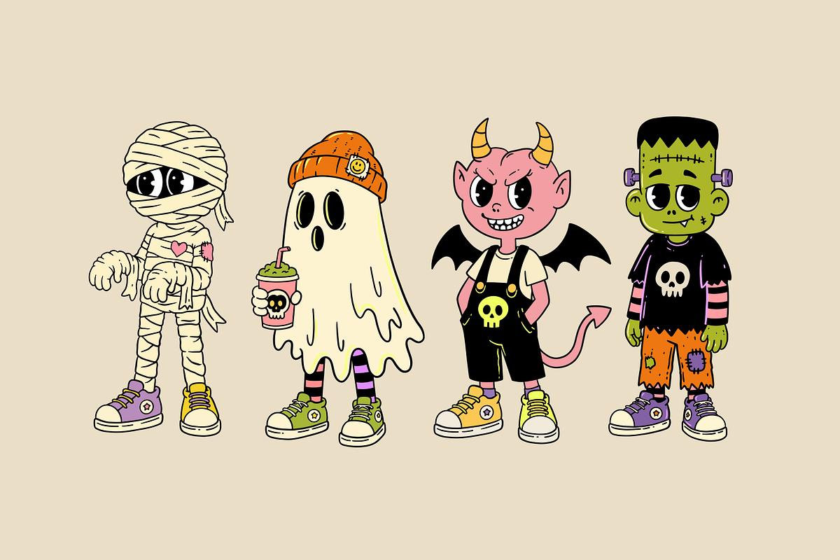 Spooky Friends- Halloween Collection, a Seasonal Illustration by Alina Sh (Photo 2 of 9)