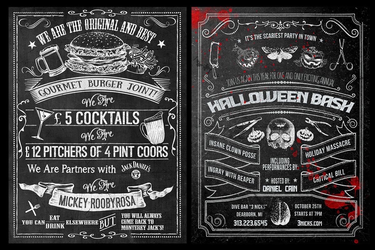 Twenty Editable Chalkboard Designs!, a Poster Template by the little wonder shop (Photo 9 of 9)