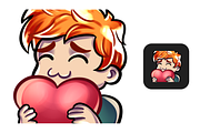 12 Red Hair Chibi Boy Twitch Emotes, an Illustration by Custom Fonts & Patterns (Thumbnail 10 of 12)