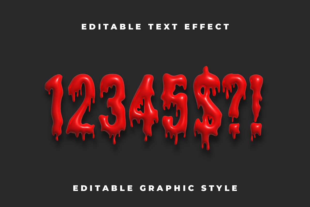 Dripping Blood Text Effect, a Templates & Theme by studiogstock