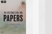 Watercolor Papers Collection, a Texture Graphic by Les Frolova (Thumbnail 1 of 9)