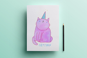 Cute Unicorn Cat