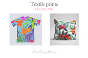 Tropical leaves and flowers, an Illustration by Julycolor (Thumbnail 9 of 10)