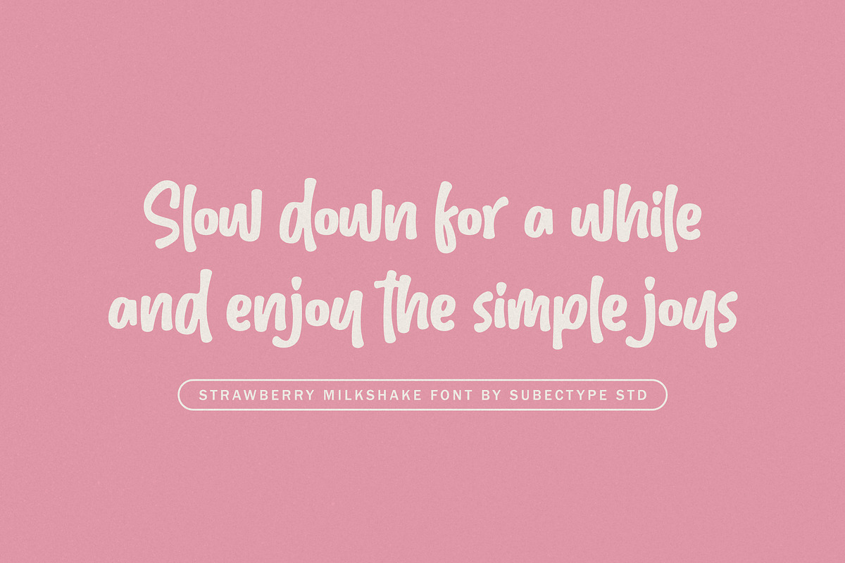 Strawberry Milkshake - Cute Font, a Script Font by Subectype Studio (Photo 4 of 9)