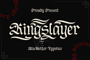 Kingslayer, a Blackletter Font by shineink.designlab (Thumbnail 1 of 7)