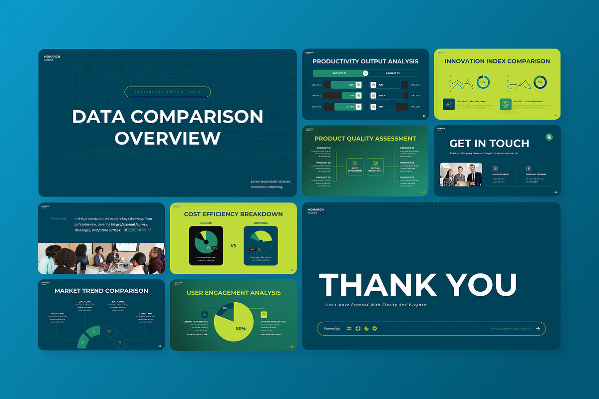 Data Comparison Overview PowerPoint, a Presentation Template by Antstheme