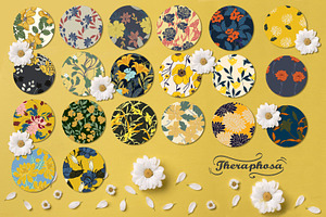 20JPG/EPS Tropical floral pattern