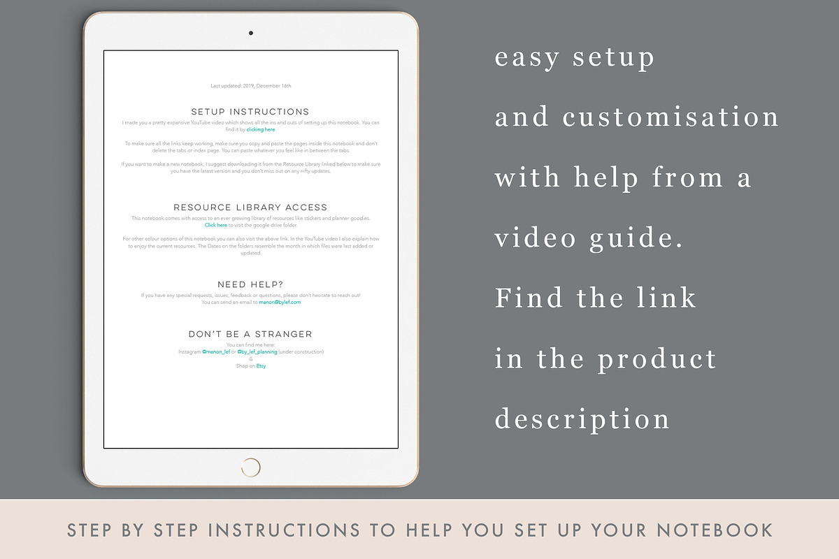 Digital Notebook Goodnotes linked, a Stationery Template by By Lef Planning (Photo 4 of 6)