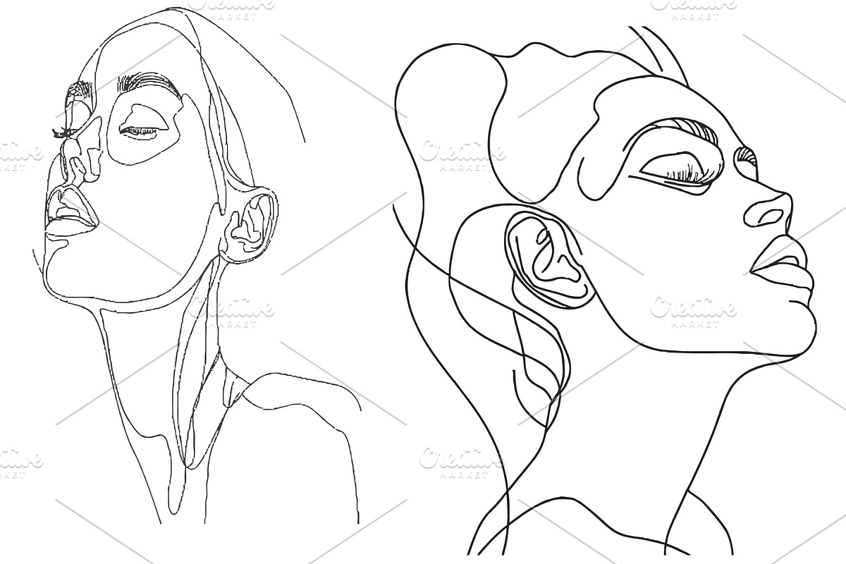 Abstract woman one line, an Object Illustration by ZinetroN