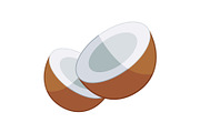 Coconut Illustration Icon, an Icon by Pexelpy (Thumbnail 1 of 2)