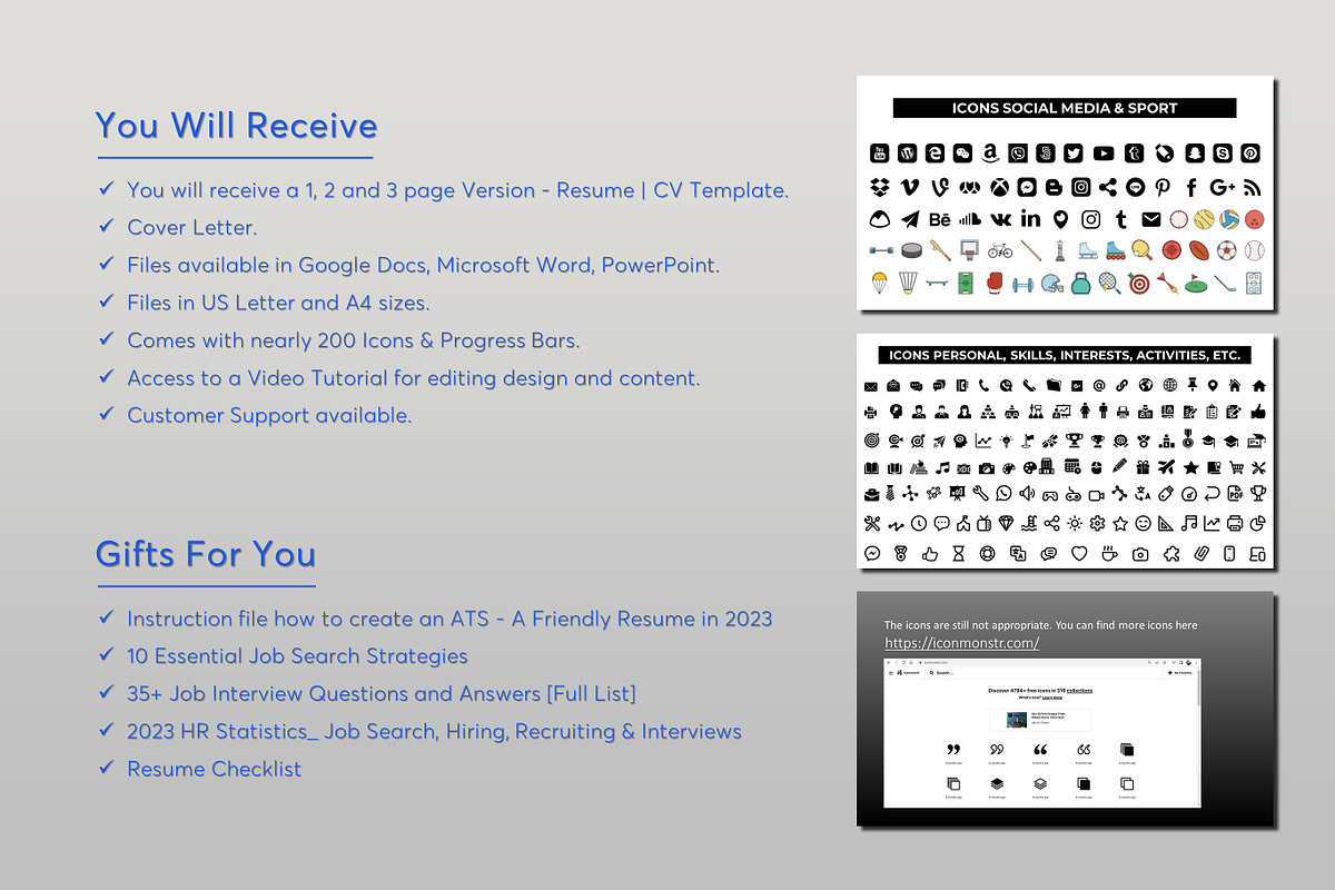 ATS Resume CV Word & Google Docs 31, a Resume Template by MrCam Template Resume|CV (Photo 6 of 8)