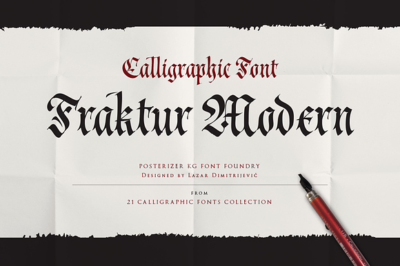 Cal Fraktur Modern Font preview 2