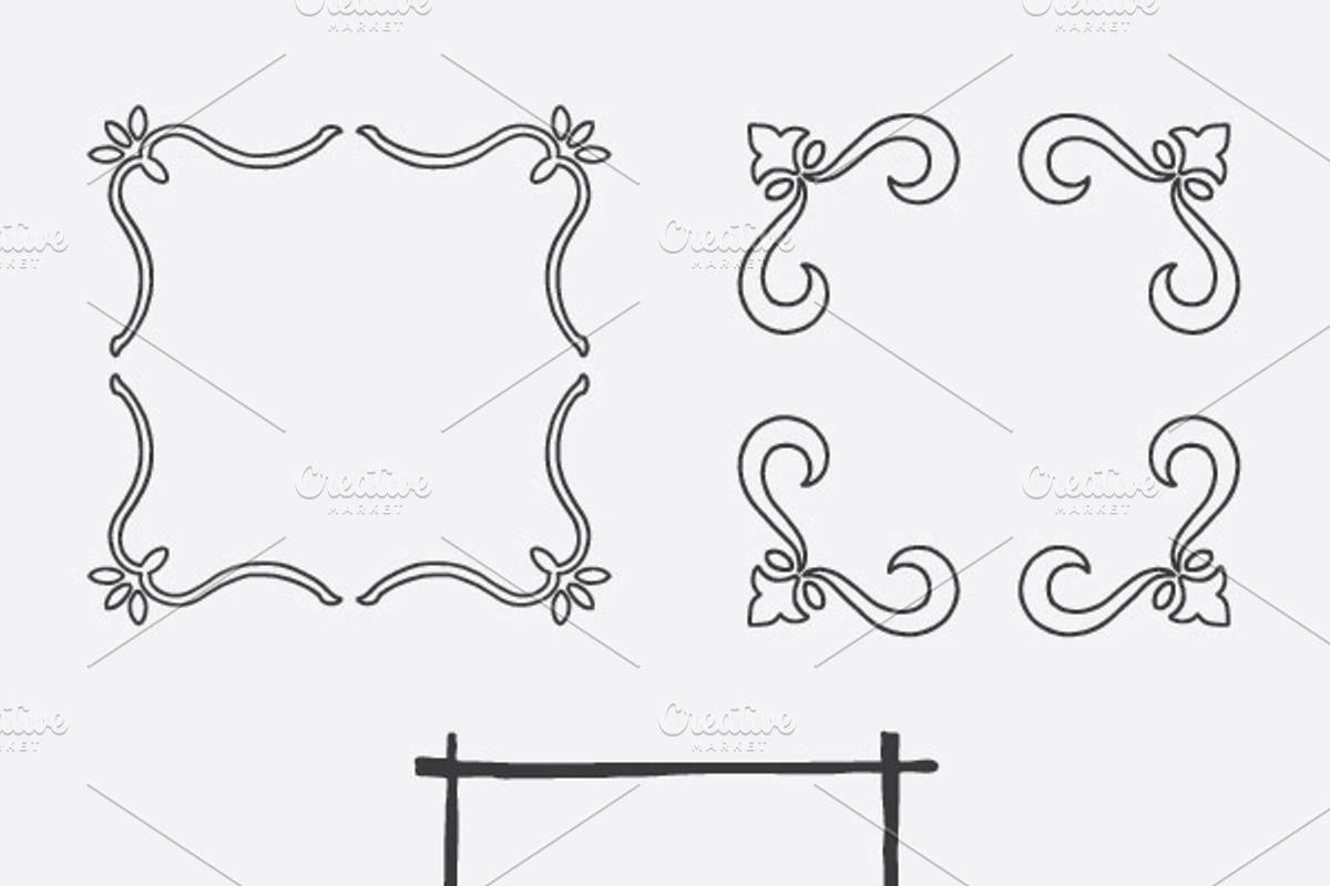 Hand Made Vector Frames Pack 1 preview 5