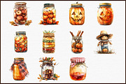 Fall Mason Jars Clipart Bundle, an Illustration by Sublimation Artist (Thumbnail 3 of 6)